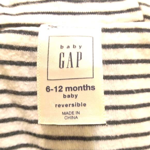 Baby Gap snap front blue and white hoodie 6-12 months - Picture 3 of 4